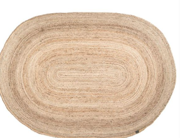 Vloerkleed Jute naturel 160 x 230 cm
