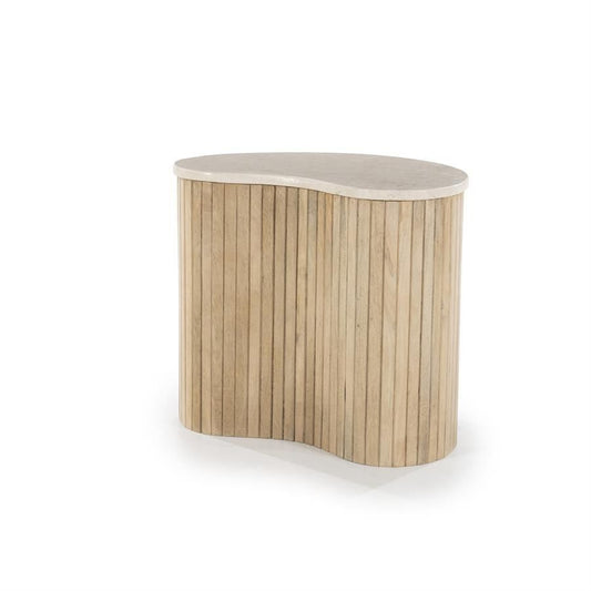 Salon / Bijzettafel Kira S beige marmer 50x33x44cm
