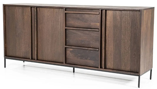 Dressoir Jimmy donker mango Hout  180x40x80cm