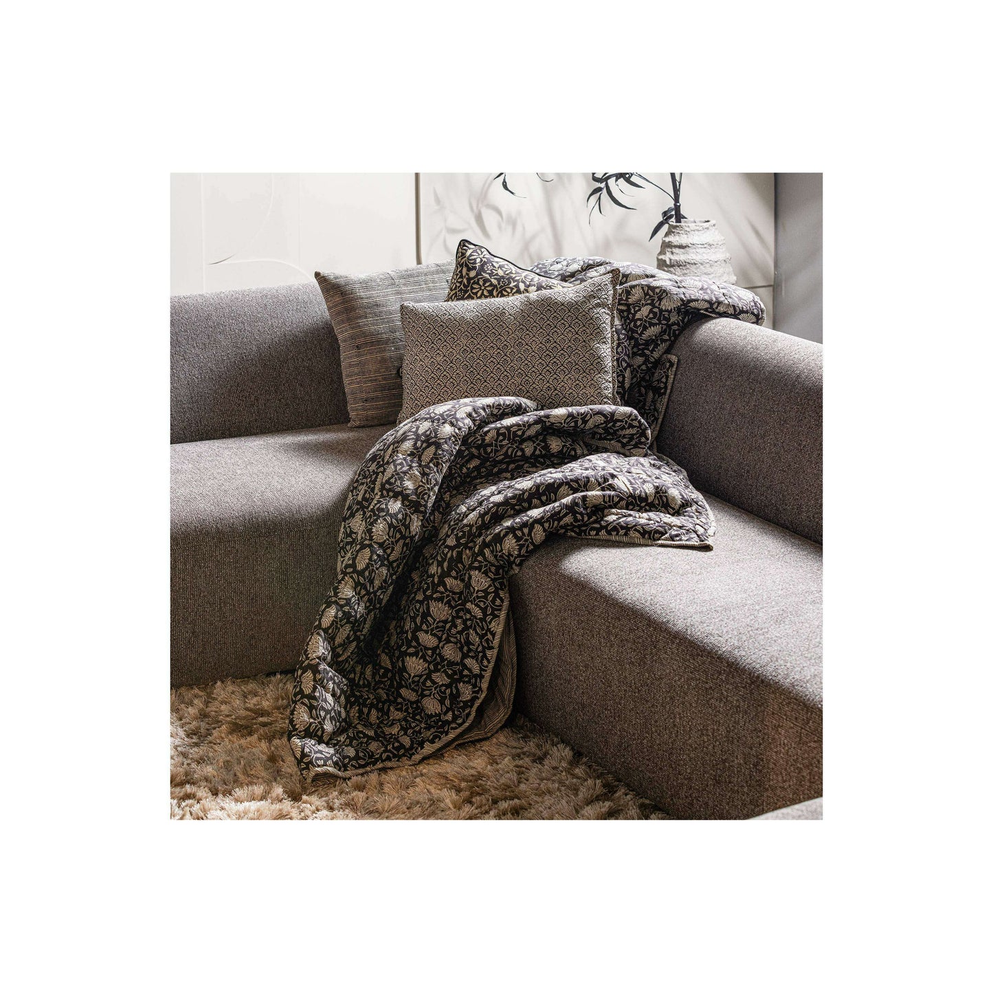 BePureHome Blend plaid zwart/wit