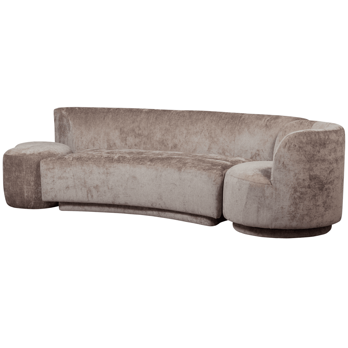 BePureHome Combi-popular: bankje en fauteuil en poef taupe