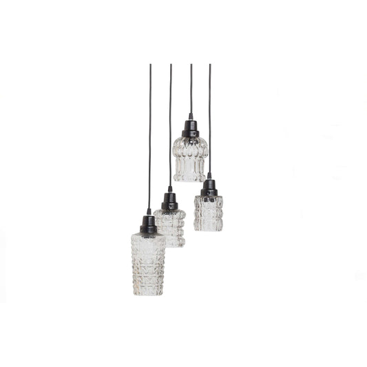 BePureHome Multiple hanglamp met 4 glazen zwart