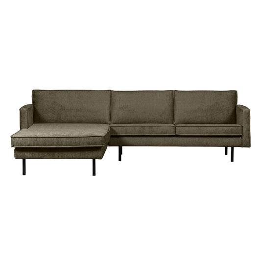 BePureHome Rodeo chaise longue links velvet bonsai