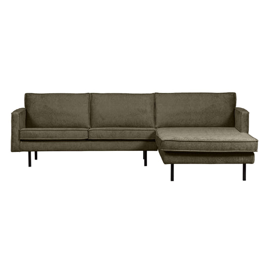 BePureHome Rodeo chaise longue rechts velvet bonsai