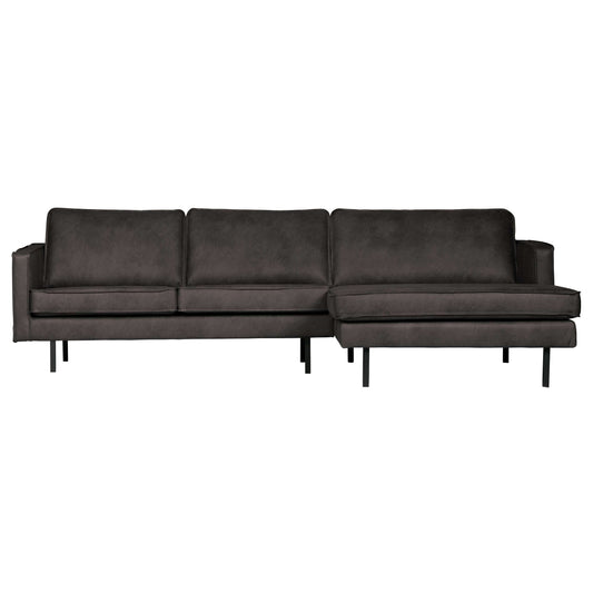 BePureHome Rodeo chaise longue rechts  zwart