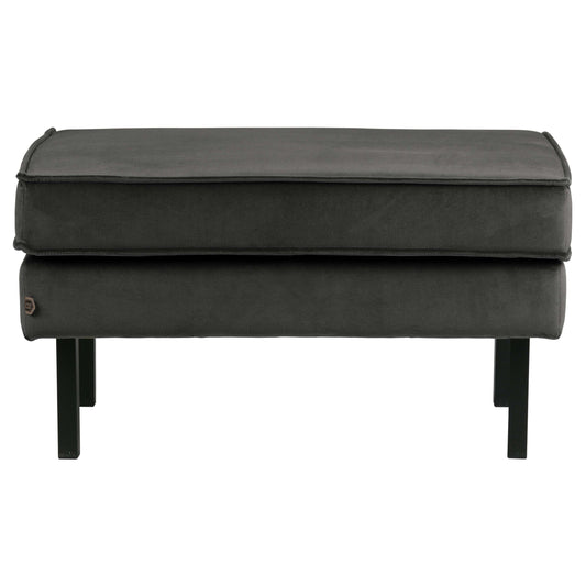 BePureHome Rodeo hocker velvet antraciet