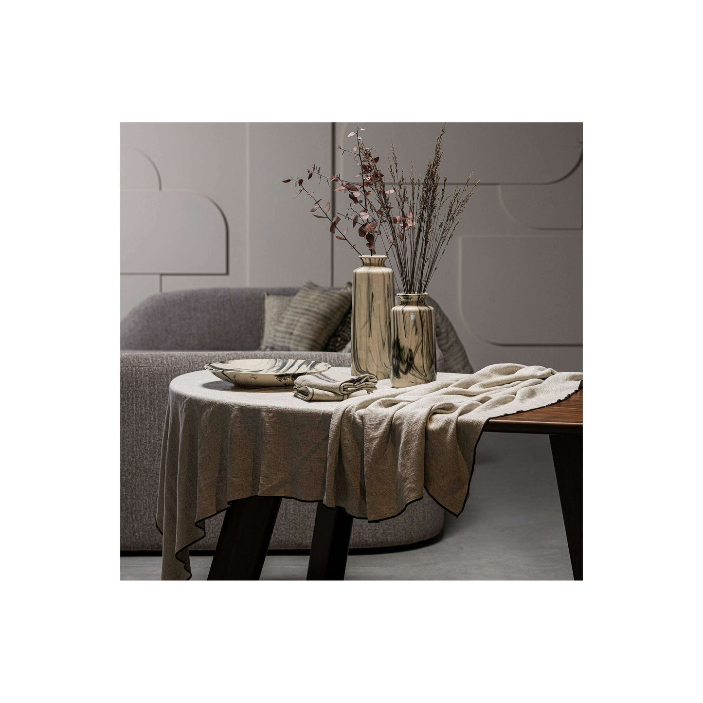 BePureHome Stitch tafelkleed naturel