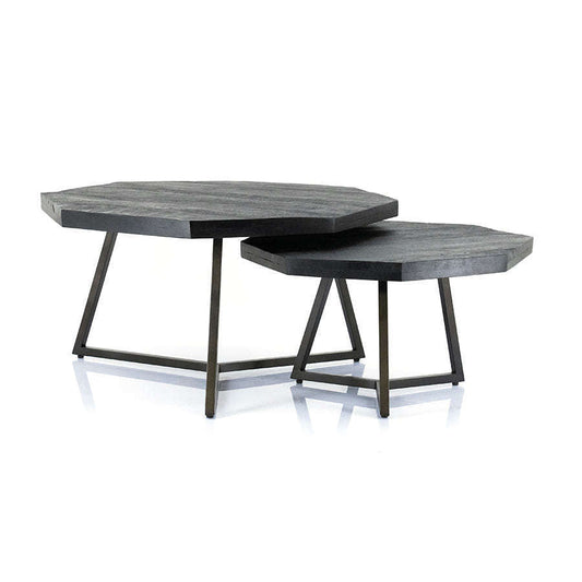 By-Boo Octagon salontafel set zwart