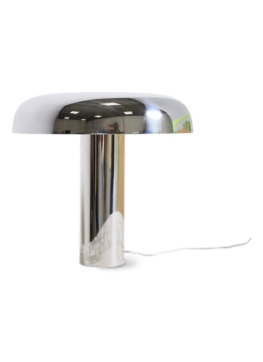 Tafellamp mushroom 38 cm metaal chroom