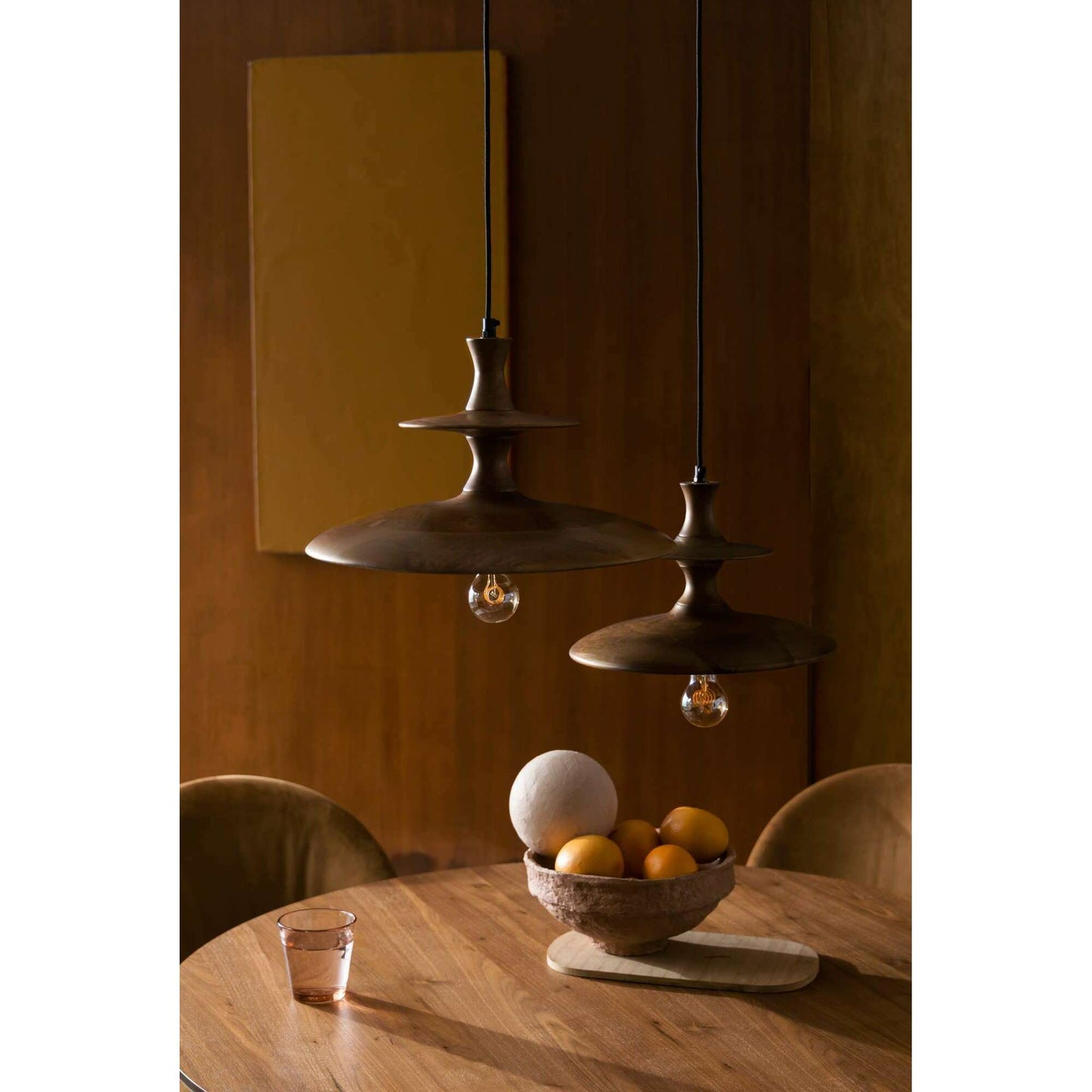 Dutchbone Cath hanglamp S walnut