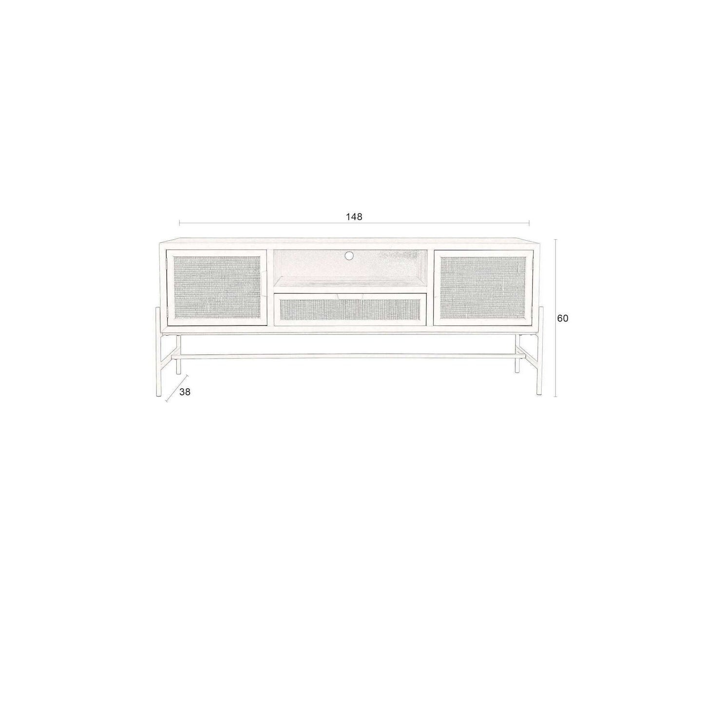 Dutchbone Yasu dressoir beige