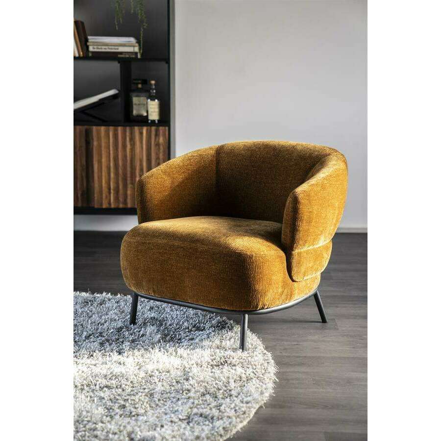 Eleonora David fauteuil mosterd safari