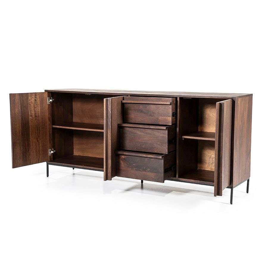 Eleonora dressoir Jimmy 3-deurs 3 lades bruin