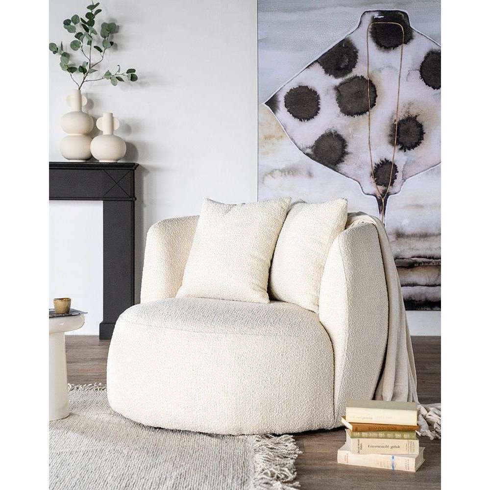 Eleonora Louis fauteuil boucle beige