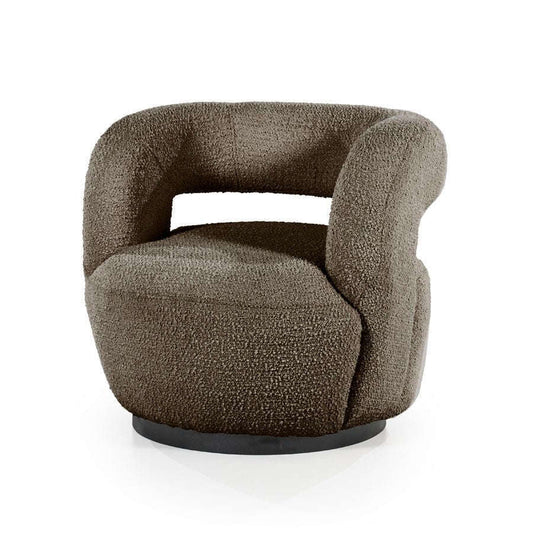 Eleonora Sharon fauteuil boucle bruin