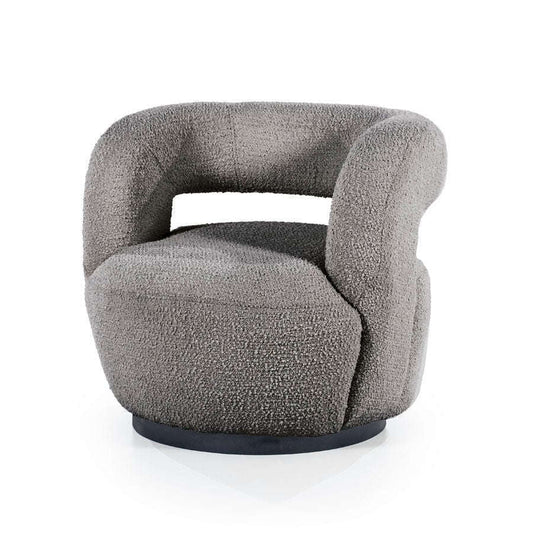 Eleonora Sharon fauteuil boucle grijs