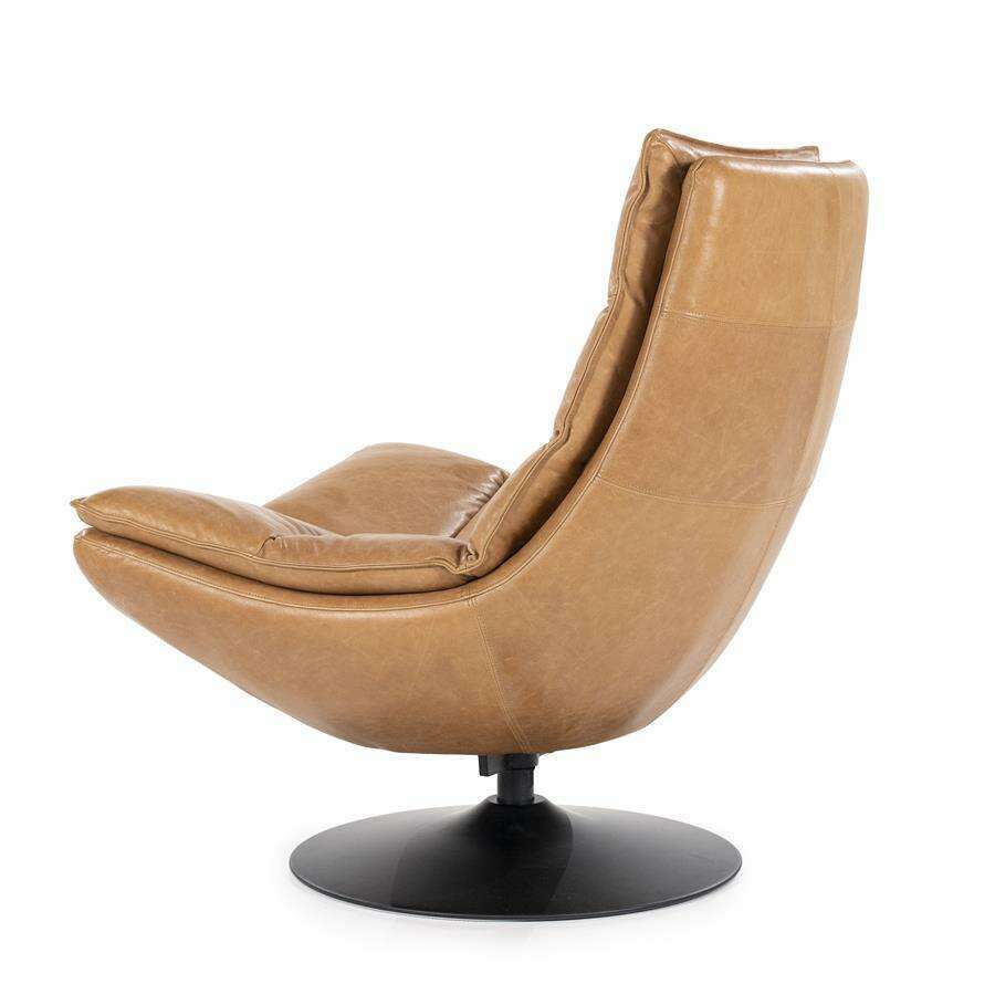 Eleonora Sven fauteuil cognac boho leder