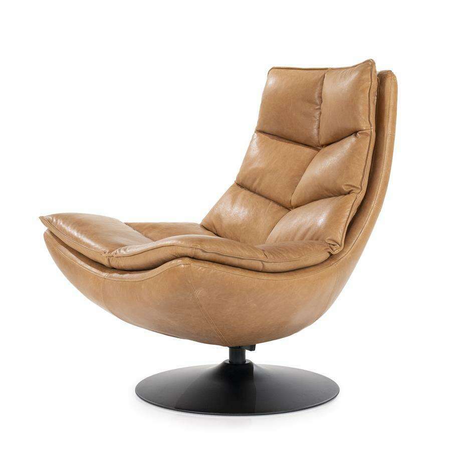 Eleonora Sven fauteuil cognac boho leder