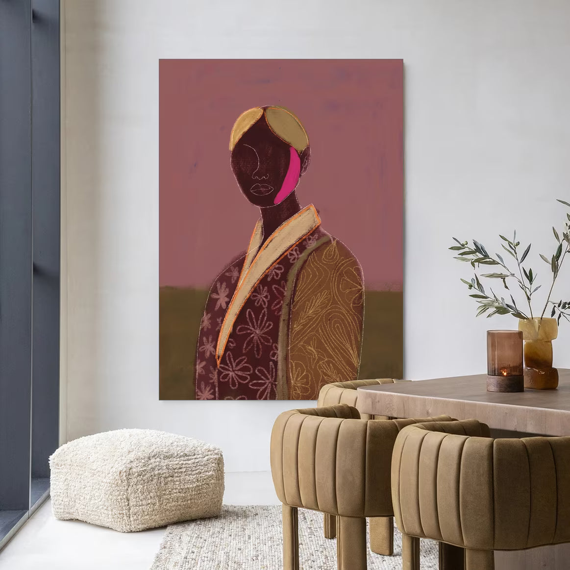 Wandkleed Silhouette Lady 10