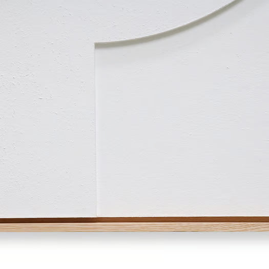 Schilderij Reliëf Paneel wit 123x100x4 cm