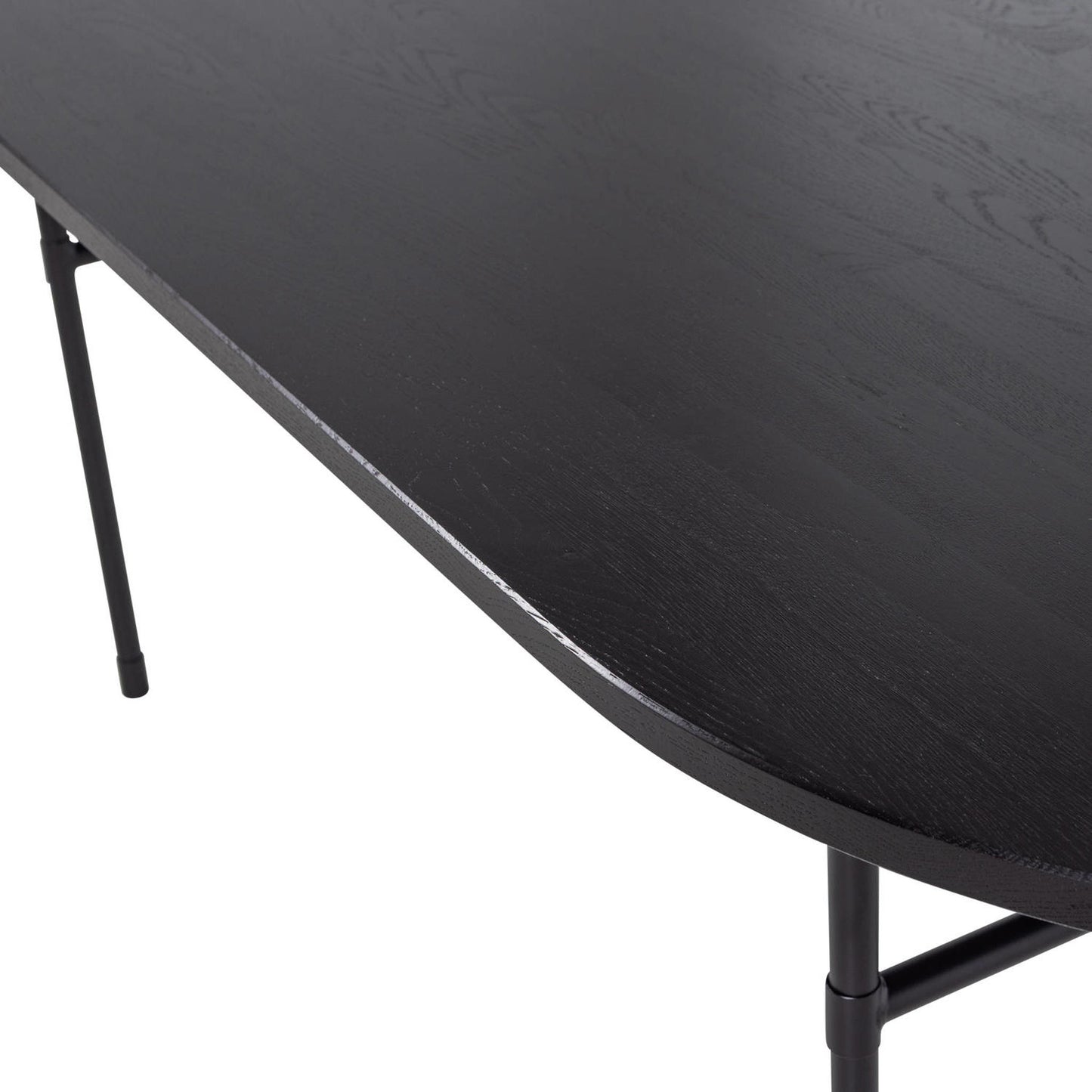 Tafel Arthur 220x90x75cm zwart / onderstel zwart
