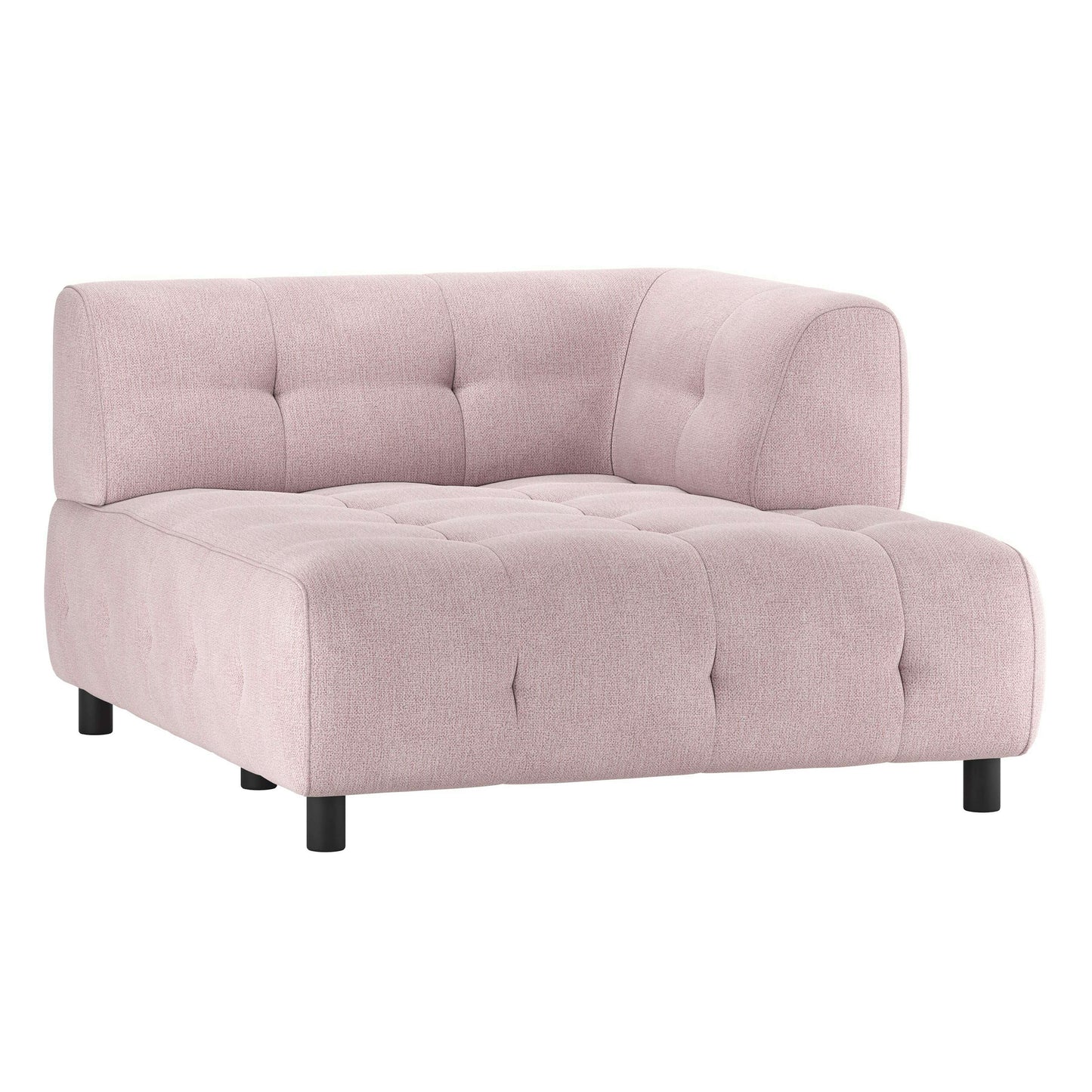 WOOOD Exclusive Louis 1,5-zits chaise longue met arm rechts platweef mauve paars