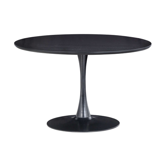 WOOOD Exclusive Sammy eettafel trompetvoet rond zwart