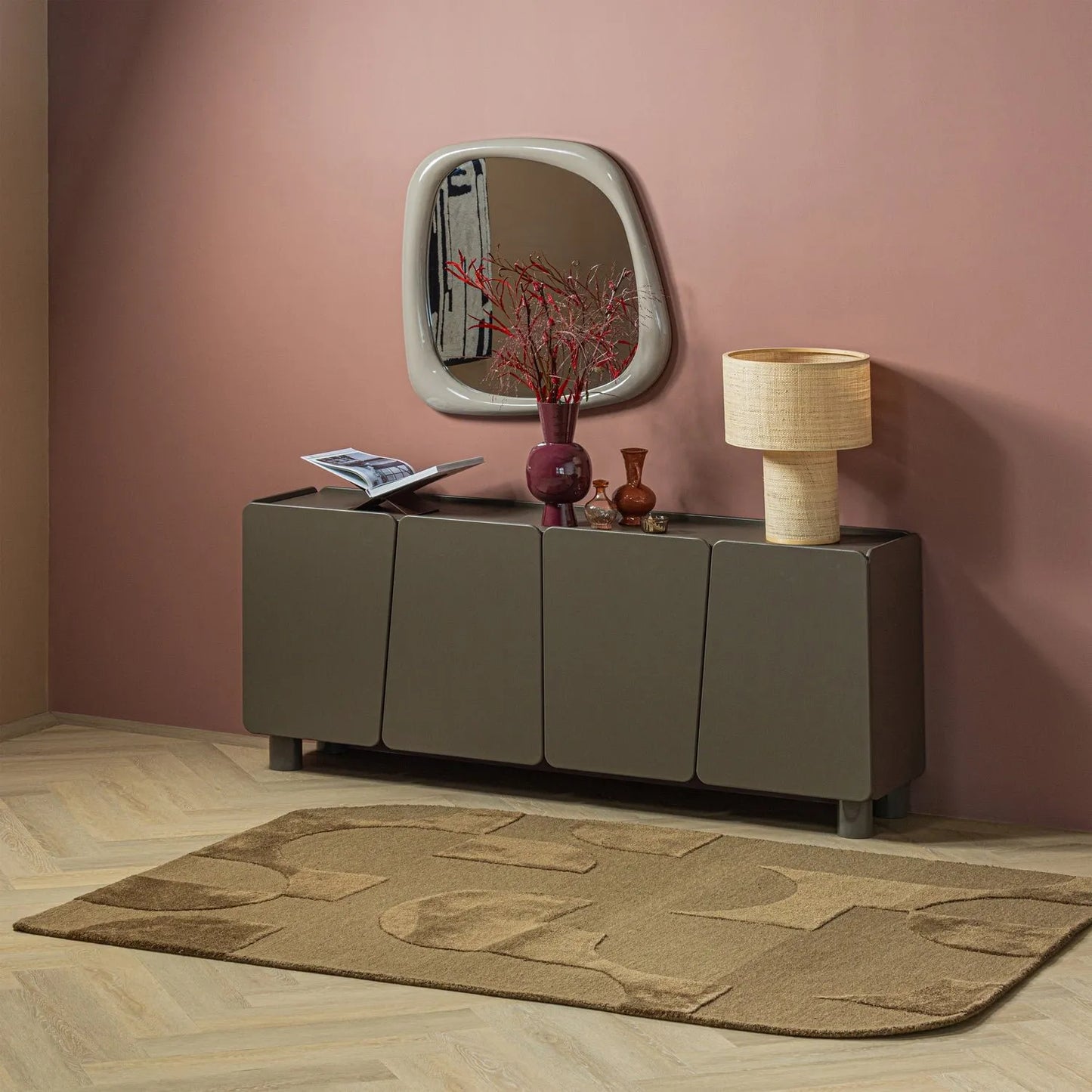 Vloerkleed Livo bruin 170x240 cm