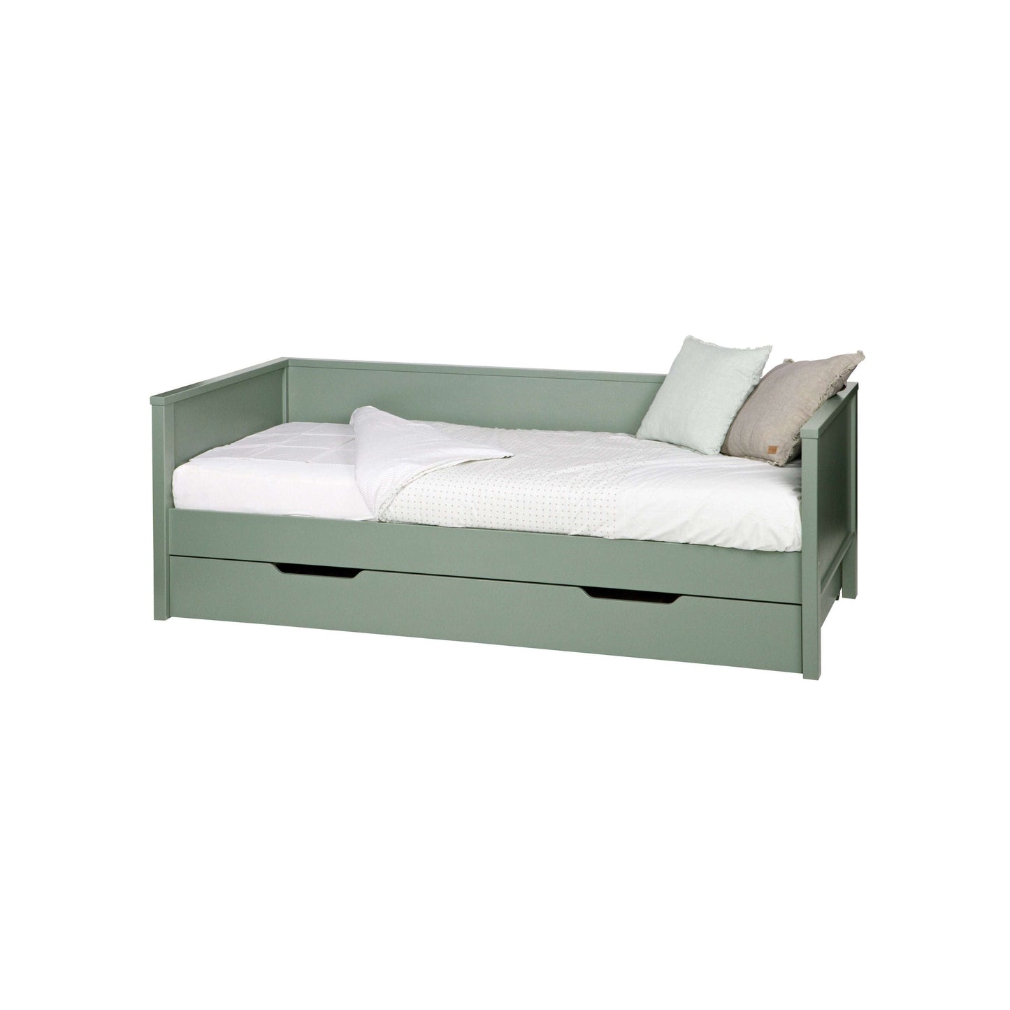 WOOOD Nikki bedbank (exclusief lade)  groen