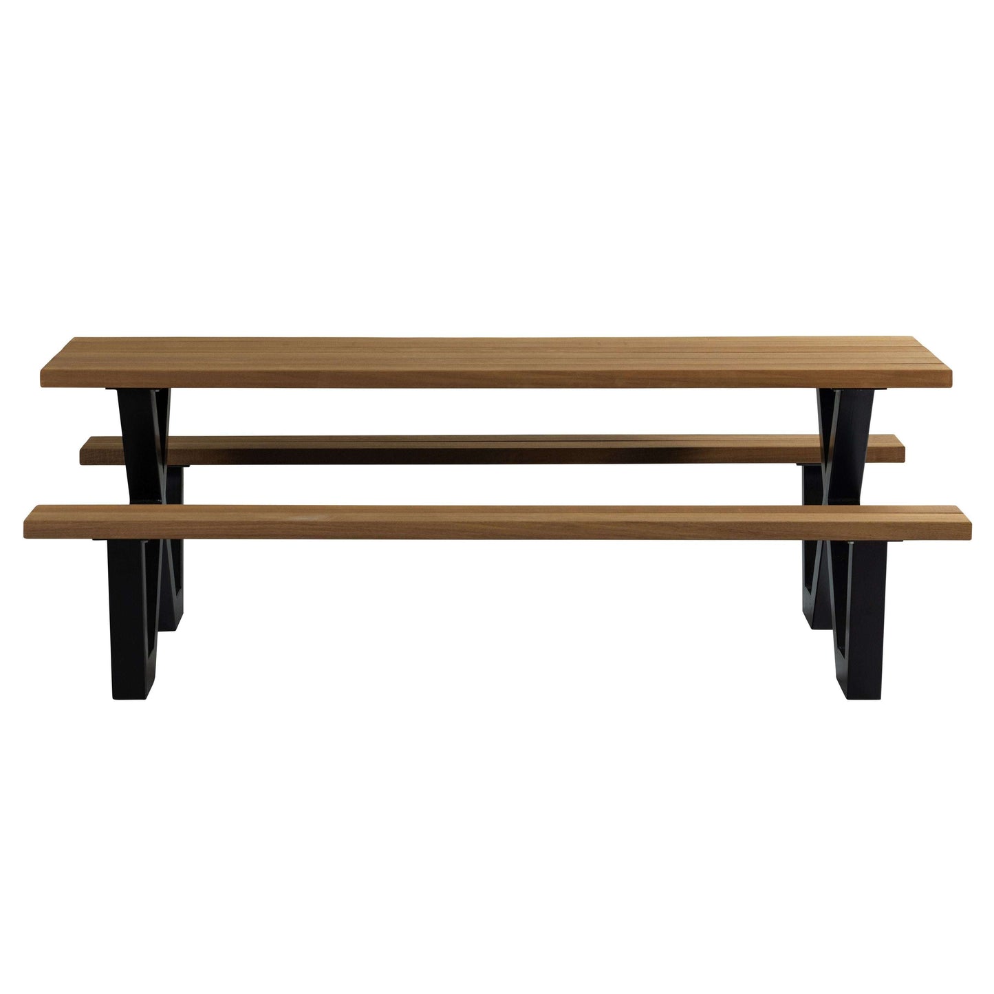 WOOOD Tablo outdoor picknicktafel met x-poot naturel/zwart