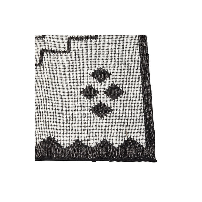 Vloerkleed Omari 160 x 230 cm wol/jute zwart/naturel