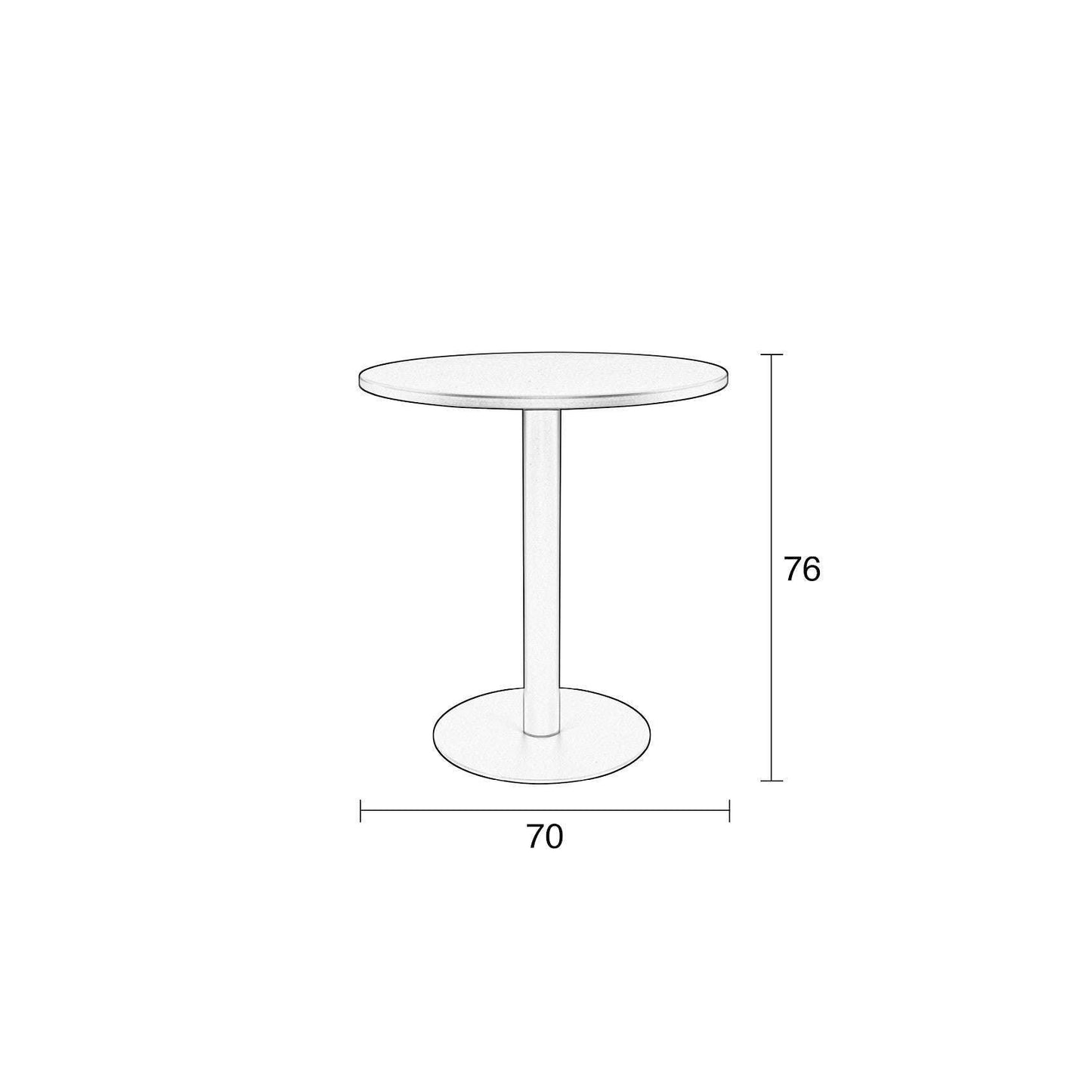 Zuiver Metsu bistro tafel Ø70 cm groen