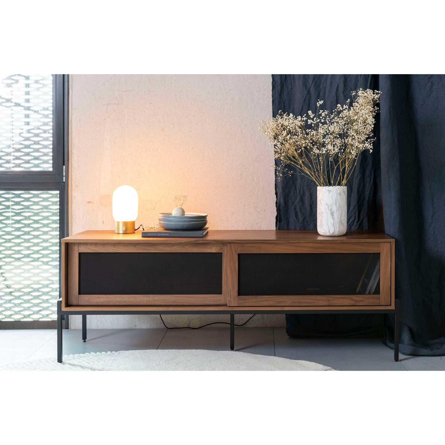 Zuiver Hardy tv meubel walnut