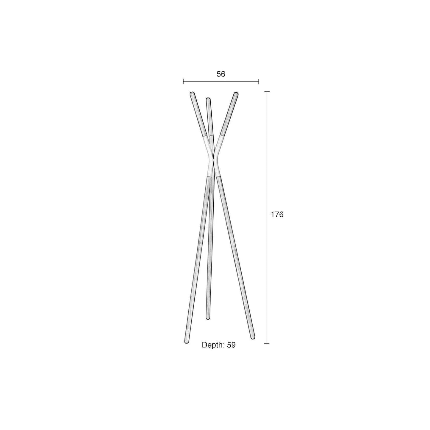 Zuiver kapstok pinnacle donker grijs 59 x 56 x 176 cm