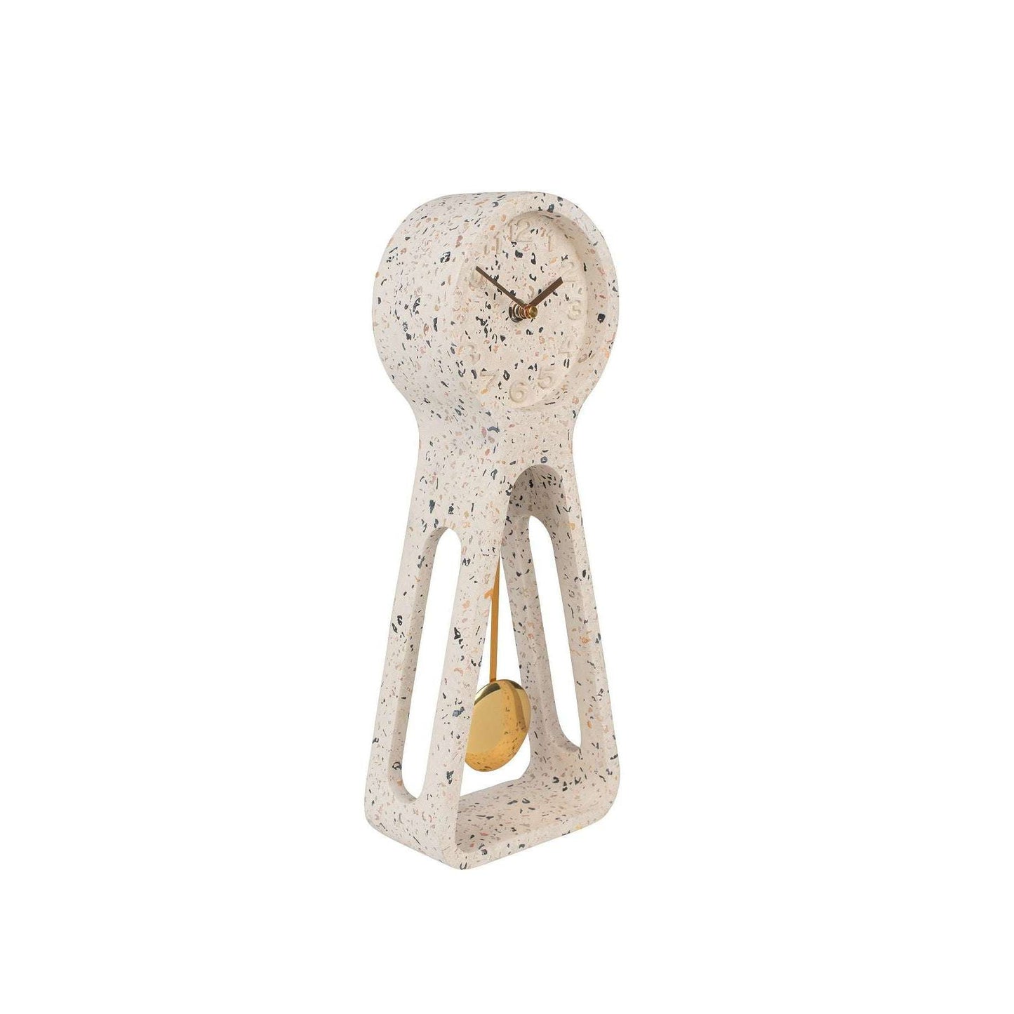 Zuiver klok pendulum time terrazzo wit 14,5 x 6 x 38 cm