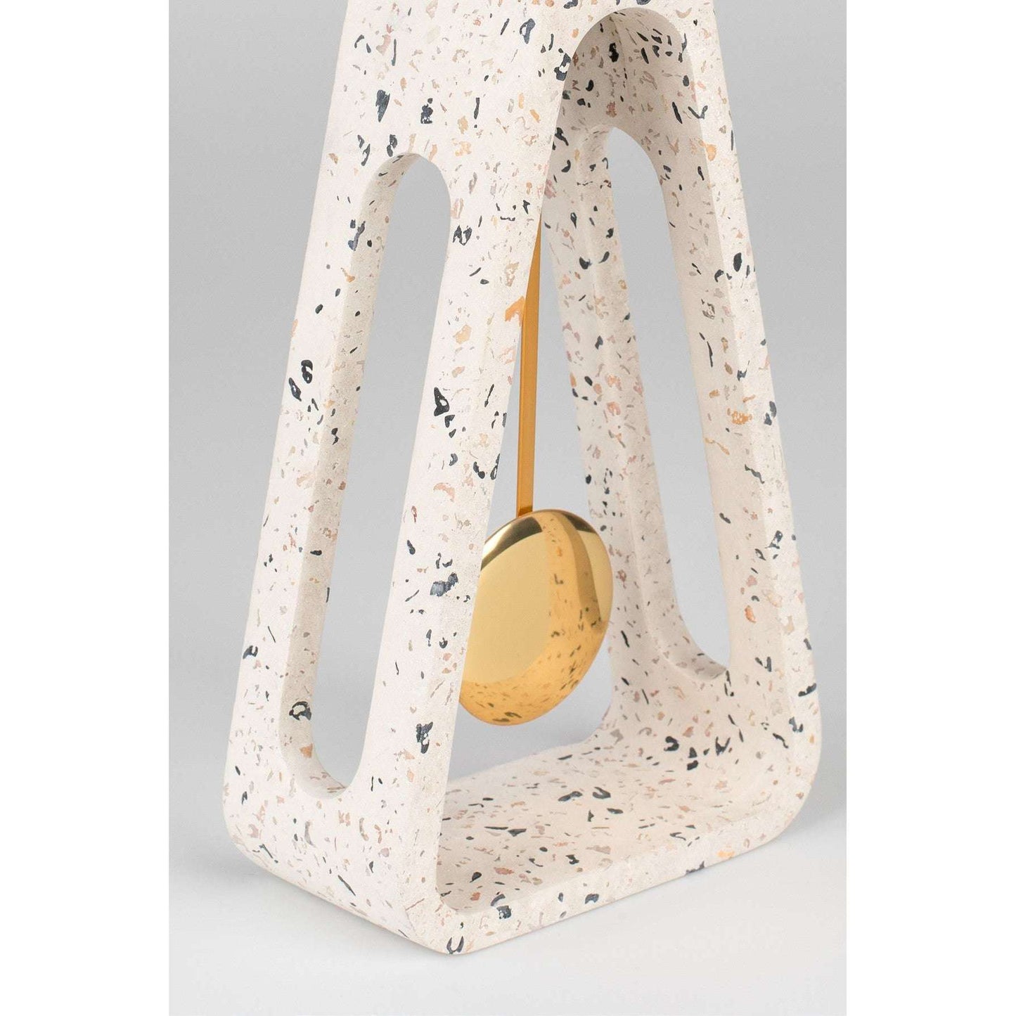 Zuiver klok pendulum time terrazzo wit 14,5 x 6 x 38 cm