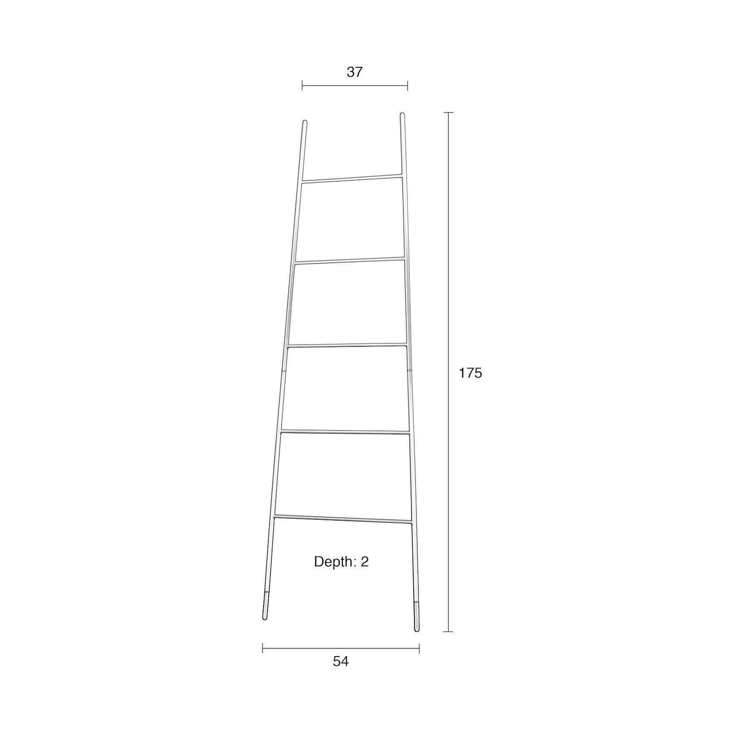 Zuiver ladder rack wit 37 / 54 x 2 x 175 cm