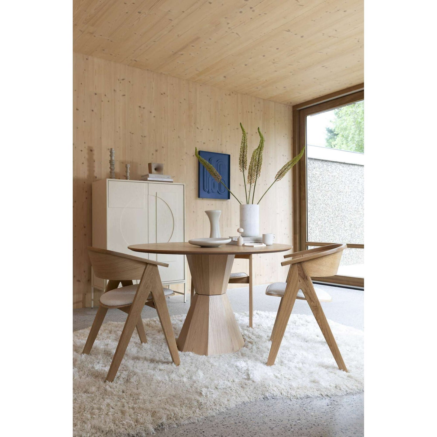 Zuiver Lotus eettafel rond naturel