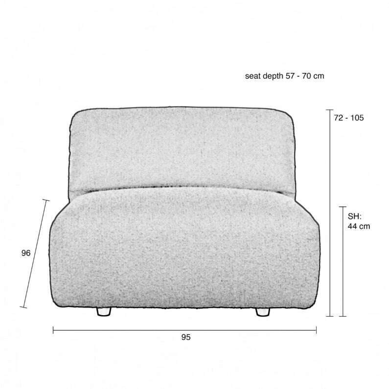 Zuiver love seat wings caramel