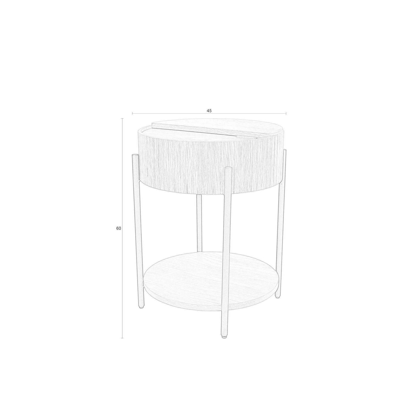 Zuiver Slides side table naturel