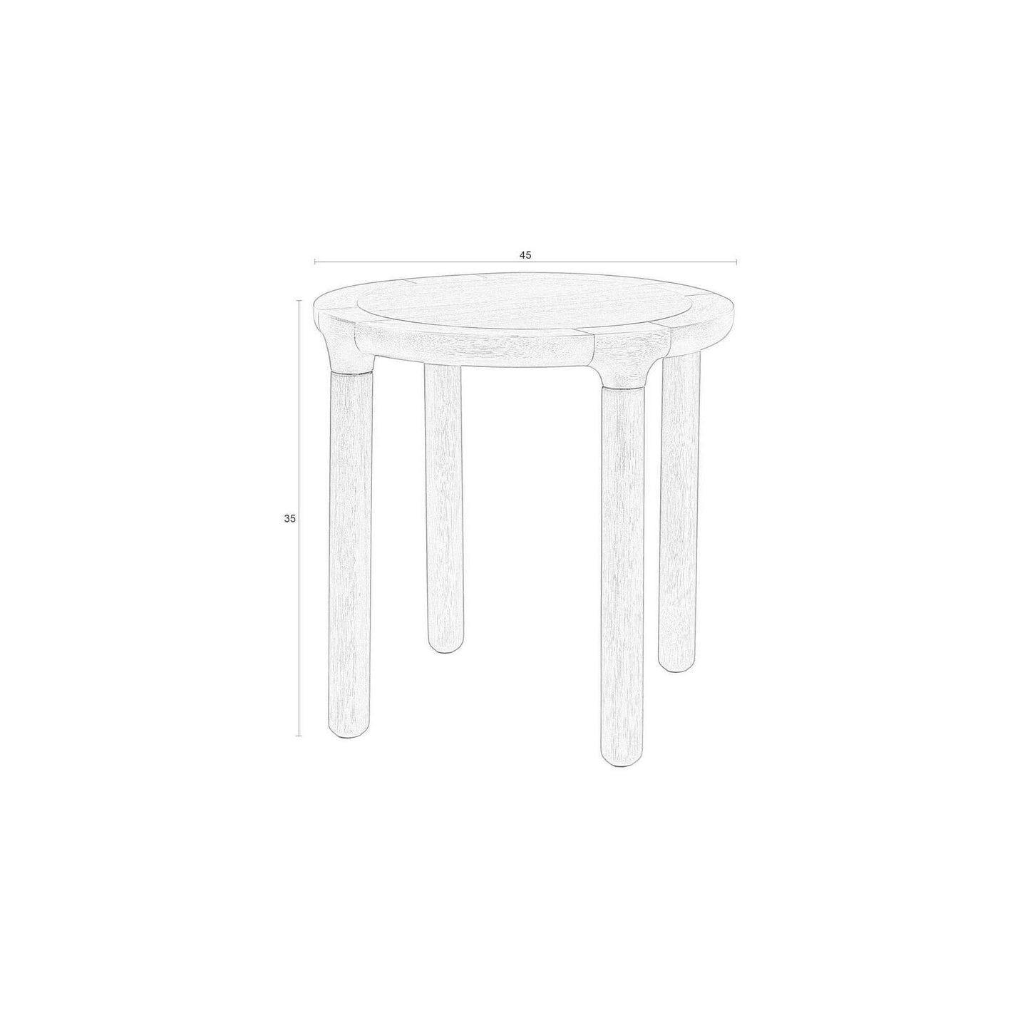 Zuiver Storm side table zwart