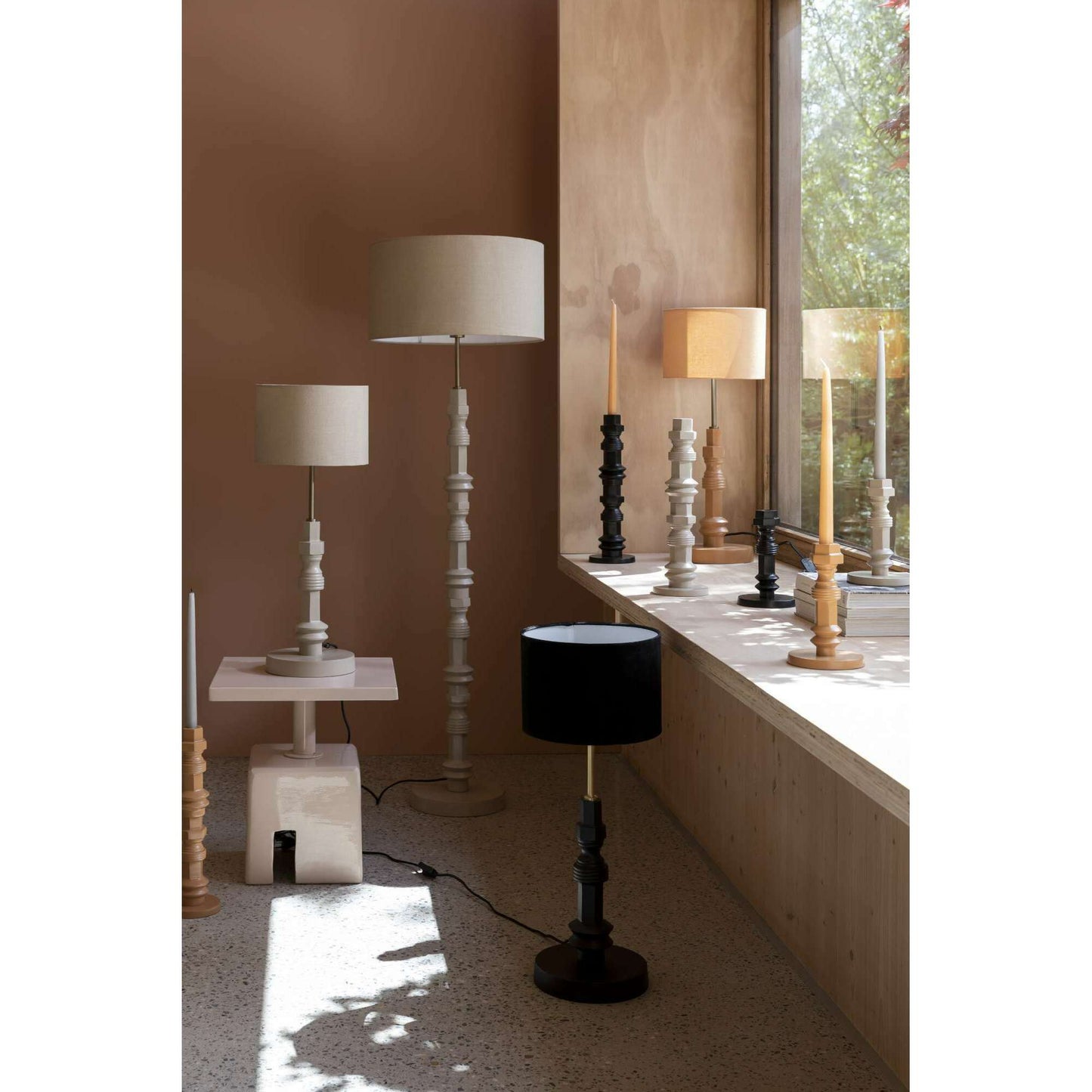 Zuiver Totem vloerlamp beige